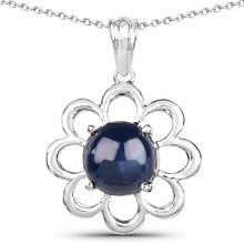 Load image into Gallery viewer, 4.65 Carat Genuine Blue Sapphire .925 Sterling Silver Pendant