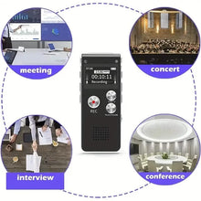 Load image into Gallery viewer, 8GB Digital Voice Recorder & MP3 Player – Portable Audio for Meetings & Lectures