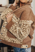 Load image into Gallery viewer, Leopard Print Drop Shoulder Jacket with Button-Up Closure Beautiful Unique Design Winter Jacket