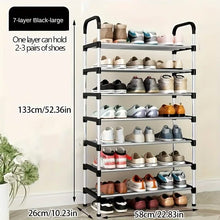 Load image into Gallery viewer, 7-Tier Iron Shoe Rack – Space-Saving, Floor-Standing