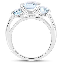 Load image into Gallery viewer, 3.21 Carat Genuine Blue Topaz .925 Sterling Silver Ring