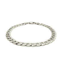 Load image into Gallery viewer, Rhodium Plated 7.2mm Sterling Silver Curb Style Bracelet