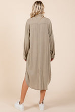 Load image into Gallery viewer, Button Down Long Sleeve Shirt Dress For Women – Timeless, Versatile, Classic, and Sophisticated Wardrobe Essential