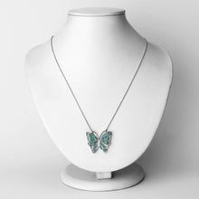 Load image into Gallery viewer, 2.60 Carat Genuine Emerald and White Zircon .925 Sterling Silver Necklace