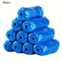 Load image into Gallery viewer, 100-Pack: Disposable Plastic Shoe Covers – Waterproof & Slip-Resistant