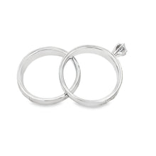 Load image into Gallery viewer, Diamond Engagement Ring Set Sterling Silver 14KT Gold
