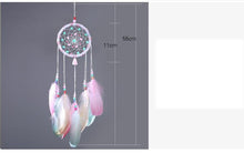 Load image into Gallery viewer, Decoration Home Dream Catchers Hanging Wall Decor Art Pendant Handmade Traditional White Cloud Dream Catcher With Led String Lights Wall Hanging Kids Room Decor Nursery Wall Art Ornament Decor Craft Gift Cute Wind Chimes National Feather Kids Girls