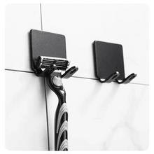 Load image into Gallery viewer, Decorative Hook 2 Pcs Punch Free Razor Holder Storage Hook Wall Men Shaving Shaver Shelf Bathroom Razor Rack Wall Bathroom Accessories