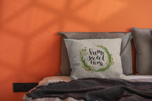 Load image into Gallery viewer, Decorative Linen Cotton Pillow Case Green Throw Pillowcase Outdoor Throw Pillow Cases Decorative Cushion Cover Cotton Linen Farmhouse Home Decor For Couch Sofa Bedroom Farmhouse Style Cushion Cover