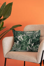 Load image into Gallery viewer, Decorative Linen Cotton Pillow Case Green Throw Pillowcase Outdoor Throw Pillow Cases Decorative Cushion Cover Cotton Linen Farmhouse Home Decor For Couch Sofa Bedroom Farmhouse Style Cushion Cover