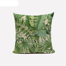 Load image into Gallery viewer, Decorative Linen Cotton Pillow Case Green Throw Pillowcase Outdoor Throw Pillow Cases Decorative Cushion Cover Cotton Linen Farmhouse Home Decor For Couch Sofa Bedroom Farmhouse Style Cushion Cover