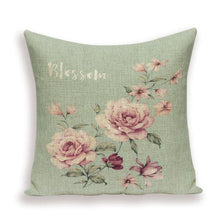 Load image into Gallery viewer, Decorative Plant Flower Throw Pillow Cover Soft Linen Cushion Cover For Living Room Couch Sofa Patio Outdoor Home Decor Decorative Plant Flower Throw Pillow Covers For Couch Sofa Bed Modern Quality Design Cushion Cover 45x45cm