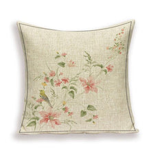 Load image into Gallery viewer, Decorative Plant Flower Throw Pillow Cover Soft Linen Cushion Cover For Living Room Couch Sofa Patio Outdoor Home Decor Decorative Plant Flower Throw Pillow Covers For Couch Sofa Bed Modern Quality Design Cushion Cover 45x45cm