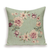 Load image into Gallery viewer, Decorative Plant Flower Throw Pillow Cover Soft Linen Cushion Cover For Living Room Couch Sofa Patio Outdoor Home Decor Decorative Plant Flower Throw Pillow Covers For Couch Sofa Bed Modern Quality Design Cushion Cover 45x45cm