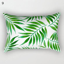Load image into Gallery viewer, Decorative Throw Pillows Tropical Plants Pillow Cover Polyester Pillow Covers With Flowers And Plants Tropical Style Linen Throw Pillow Covers Decoration Pillowcase Cushions Home Decor