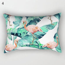 Load image into Gallery viewer, Decorative Throw Pillows Tropical Plants Pillow Cover Polyester Pillow Covers With Flowers And Plants Tropical Style Linen Throw Pillow Covers Decoration Pillowcase Cushions Home Decor