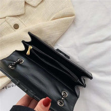Load image into Gallery viewer, Delighted Black PU Leather Crossbody Chain Bags For Women And Girls Simple Fashionable Shoulder Small Handbags