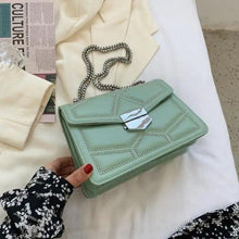Load image into Gallery viewer, Delighted Black PU Leather Crossbody Chain Bags For Women And Girls Simple Fashionable Shoulder Small Handbags