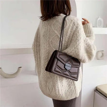 Load image into Gallery viewer, Delighted Black PU Leather Crossbody Chain Bags For Women And Girls Simple Fashionable Shoulder Small Handbags