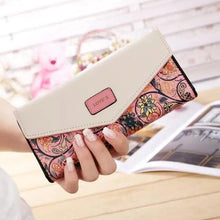 Load image into Gallery viewer, Delightful Small Floral PU Leather Money Purse For Women And Girls Fashion Designer Buckle Wallets for Female