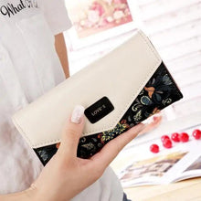 Load image into Gallery viewer, Delightful Small Floral PU Leather Money Purse For Women And Girls Fashion Designer Buckle Wallets for Female