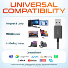 Load image into Gallery viewer, Delton 10E USB A Wired Computer Headset with Microphone 8ft Long Cord Wired