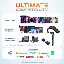 Load image into Gallery viewer, Delton 90X Ultralight Bluetooth Headset with Noise Cancelling Computer Headphone/ Earpiece with Charging Case