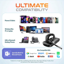 Load image into Gallery viewer, Delton 95X Wireless Computer Headset: Executive Bluetooth Headphone Active Noise Cancellation Earpiece
