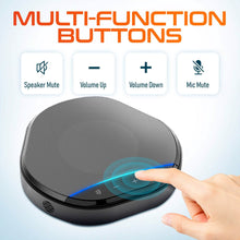 Load image into Gallery viewer, Delton C3900 USB Conference Speaker and Microphone, AI Noise Reduction, 5W Speaker, 16 ft Pickup Distance, 360° Voice Pickup Conference Speaker for Office, Home, Online Meetings and More - Black