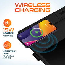 Load image into Gallery viewer, Delton D101 Wireless Charging Mouse Pad with Foldable Phone Stand & Writing Pad, Non-Slip Desk Mouse Mat 15W Wireless Charging Pad Qi Enabled Devices