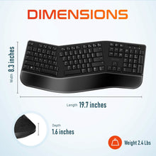 Load image into Gallery viewer, Delton KB200 and S12 Wireless Ergonomic Keyboard and Wireless Mouse Computer Pointing Device Accessory