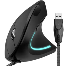 Load image into Gallery viewer, Delton S12 Ergonomic Vertical Wired Mouse Computer Pointing Device