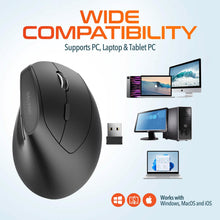 Load image into Gallery viewer, Delton S12Pro Ergonomic Wireless Mouse Vertical Computer Mouse Wireless with Auto Pair USB Dongle