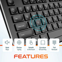 Load image into Gallery viewer, Delton Wireless Keyboard and Mouse Combo, Computer Cordless Mouse & Keyboard
