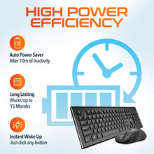 Load image into Gallery viewer, Delton Wireless Keyboard and Mouse Combo, Computer Cordless Mouse & Keyboard