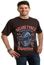 Load image into Gallery viewer, Deluxe Tyres Men's Bamboo Viscose/Organic Cotton Short Sleeve Graphic T-Shirt