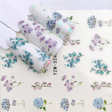 Load image into Gallery viewer, Designer Water Transfer Tips Nail Art Pink Rose Flower Sticker Decals Women Beauty Wedding Nails Love Nail Art Decoration Pop Art Nail Stickers Sexy Girl Designs Comics Water Transfer Decals Manicure DIY Lips Nail Art Decorations Slider Nail Art Stickers
