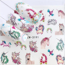 Load image into Gallery viewer, Designer Water Transfer Tips Nail Art Pink Rose Flower Sticker Decals Women Beauty Wedding Nails Love Nail Art Decoration Pop Art Nail Stickers Sexy Girl Designs Comics Water Transfer Decals Manicure DIY Lips Nail Art Decorations Slider Nail Art Stickers