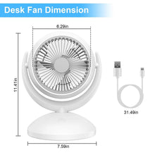 Load image into Gallery viewer, Desk Air Circulator Fan 4 Speed Adjustment