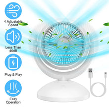 Load image into Gallery viewer, Desk Air Circulator Fan 4 Speed Adjustment