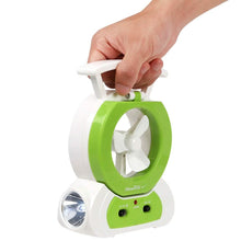 Load image into Gallery viewer, Desk Cooling Fan with 180 Degree Adjustable LED Lamp