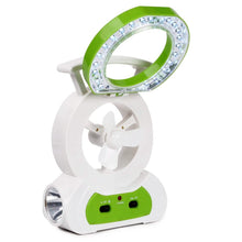 Load image into Gallery viewer, Desk Cooling Fan with 180 Degree Adjustable LED Lamp