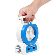 Load image into Gallery viewer, Desk Cooling Fan with 180 Degree Adjustable LED Lamp
