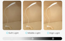 Load image into Gallery viewer, Desk Lamp USB Led Table Lamp 14 LED Table Lamp with Clip Bed Reading Book Light LED Desk Lamp Table Touch 3 Modes Blue Decorative Table Lamp Cute Study Lamps for Bedroom Décor