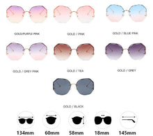 Load image into Gallery viewer, Fashion Gradient Women and Girls Modern Hexagon Metal Sunglasses For Summer In Elegant Retro Post Modern Style With UV400 Protection