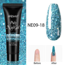 Load image into Gallery viewer, Diamond Gel Nail Polish Poly 15ml Semi Permanent UV Manicure Reflective Sparkling Luxury Shine Design For Women and Girls