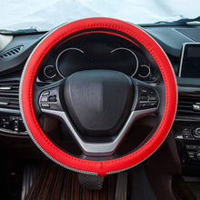 Load image into Gallery viewer, Diamond Leather Steering Wheel Cover with Bling Bling Crystal Rhinestones