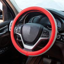 Load image into Gallery viewer, Diamond Leather Steering Wheel Cover with Bling Bling Crystal Rhinestones