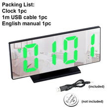 Load image into Gallery viewer, Digital Alarm Clock Alarm Clocks Adjustable Volume Alarm Clock for Bedroom Electronic 7 Inch Number Desktop Alarm Clocks For Kids Bedroom LED Screen for Kids Bedroom Temperature Snooze Function Desk Table Clock LED Clock Electronic Watch Table
