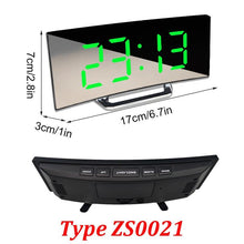 Load image into Gallery viewer, Digital Alarm Clock Alarm Clocks Adjustable Volume Alarm Clock for Bedroom Electronic 7 Inch Number Desktop Alarm Clocks For Kids Bedroom LED Screen for Kids Bedroom Temperature Snooze Function Desk Table Clock LED Clock Electronic Watch Table